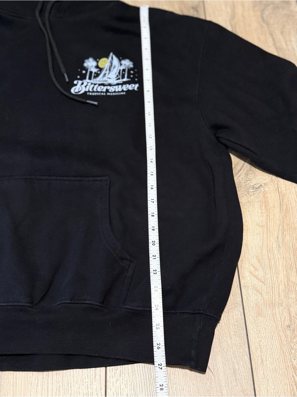 Bittersweet Tropical Medicine Graphic Hoodie Black Sailboat XL - Picture 8 of 13